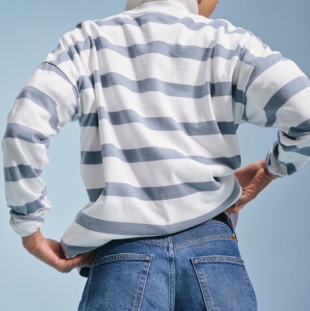 AYR The Early Morning Tee in Overcast Stripe Size Small - Picture 11 of 11